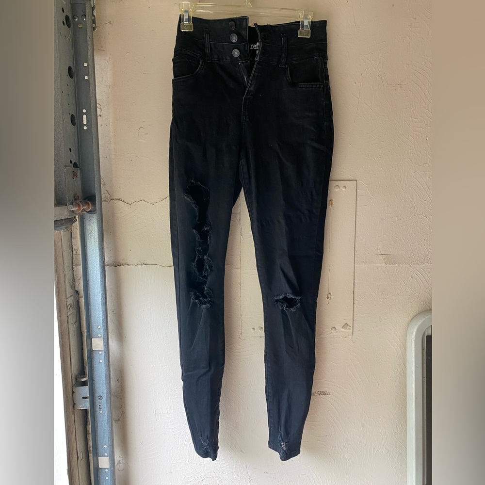 Black ripped jeans